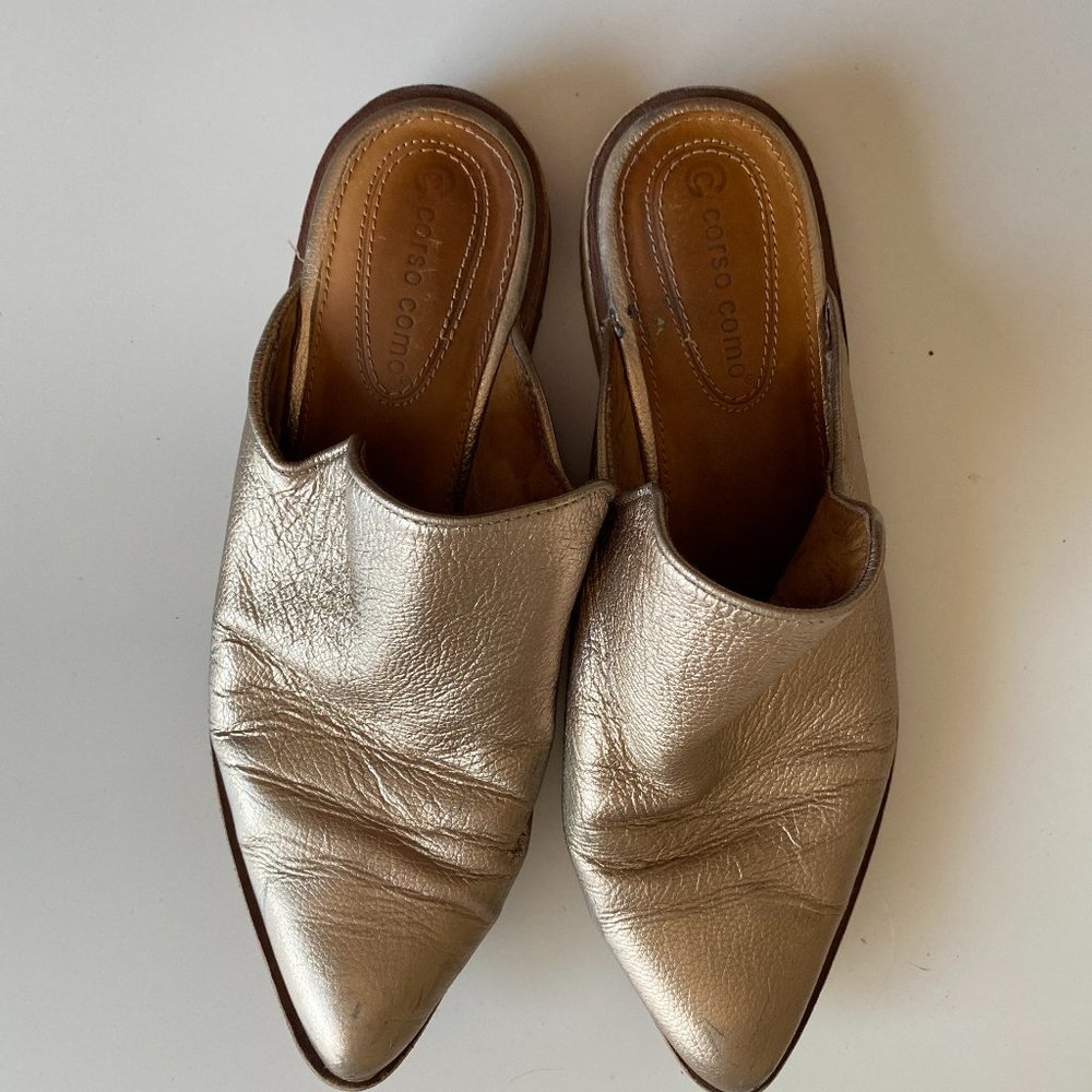 Corso Como 'Dylan' Pointy Toe Mule Champagne 7M - Picture 4 of 8